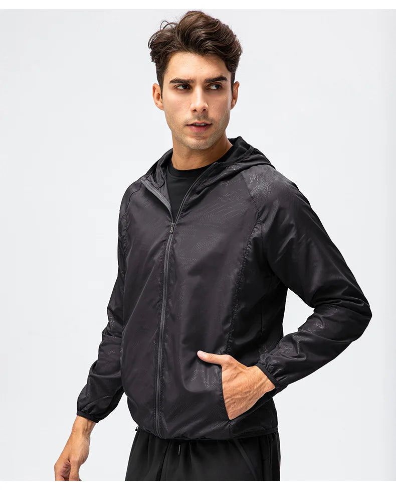 Unisex Waterproof Windbreaker Jacket – Sun Protection & Outdoor Use